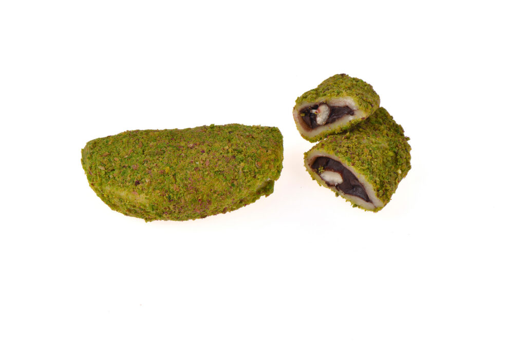 Toz Fıstık Kaplı Çikolatalı Ay Bohça