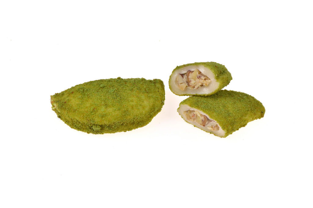 Yeşil Velvet Kaplı Kremalı Ay Bohça