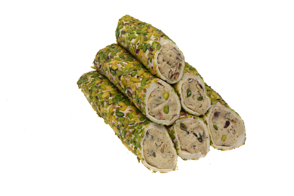 File Fıstık Kaplı Badem Krema Sarma Lokum
