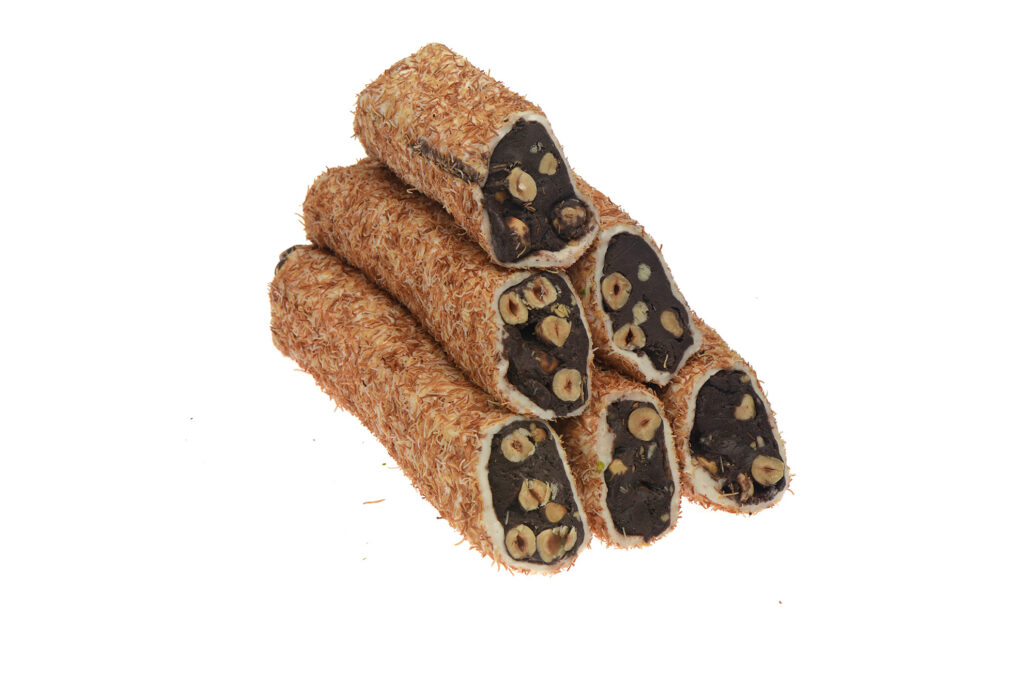 Kadayıf Kaplı Fındıklı Çokokrem Sarma Lokum