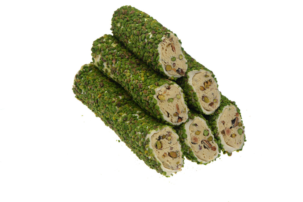 Pirinç Fıstık Kaplı Fıstık Kremalı Sarma Lokum
