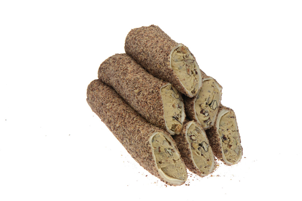 Toz Badem Kaplı Badem Kremalı Sarma Lokum