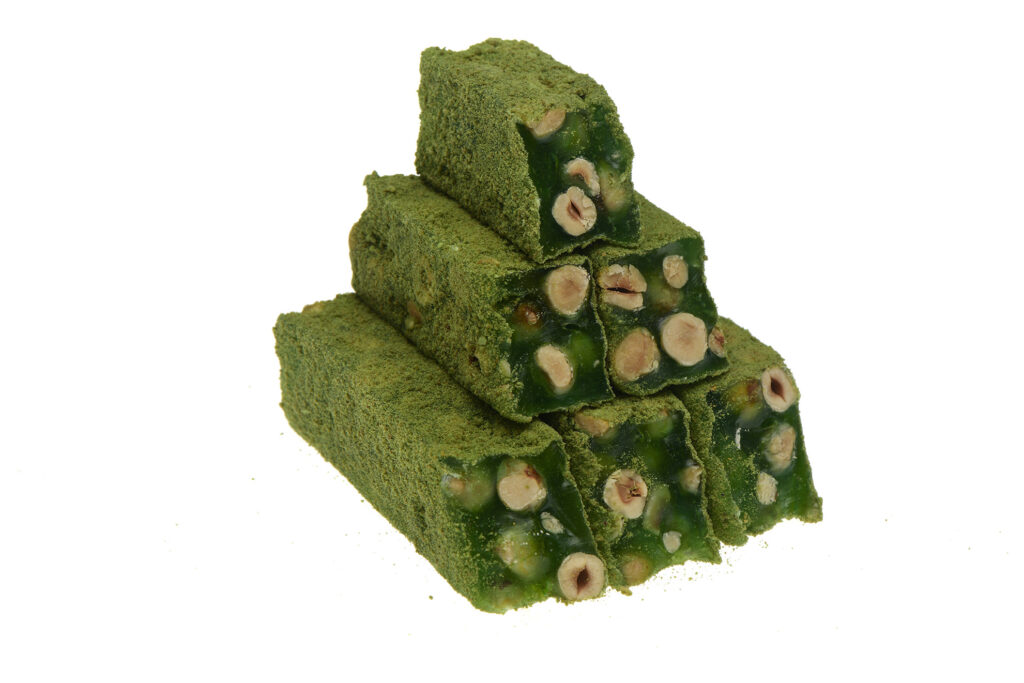 Yeşil Velvet Kaplı Elmalı FındıklıI Kral Lokum